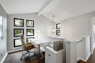 Upstairs bonus area perfect for office, seating or reading or play area.