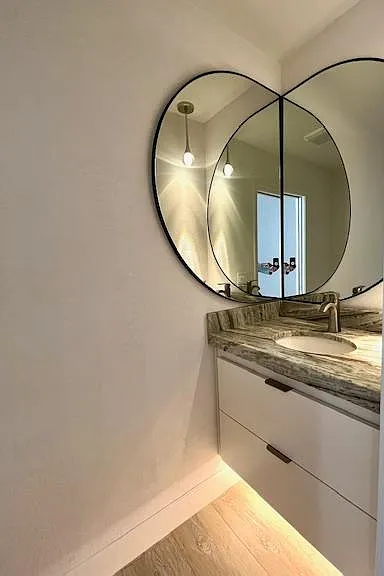 Powder Room in hallway