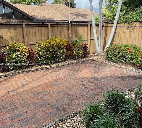 Landscaped back yard