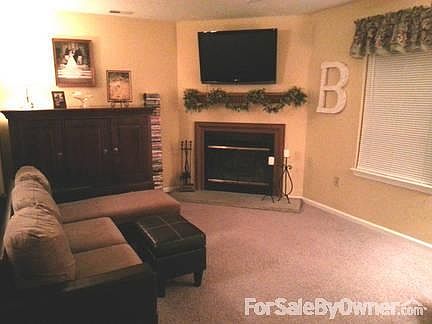 Family Room w/fireplace and skylights