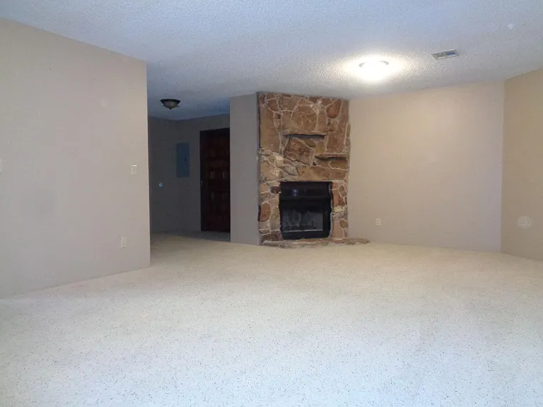 Living room with fireplace