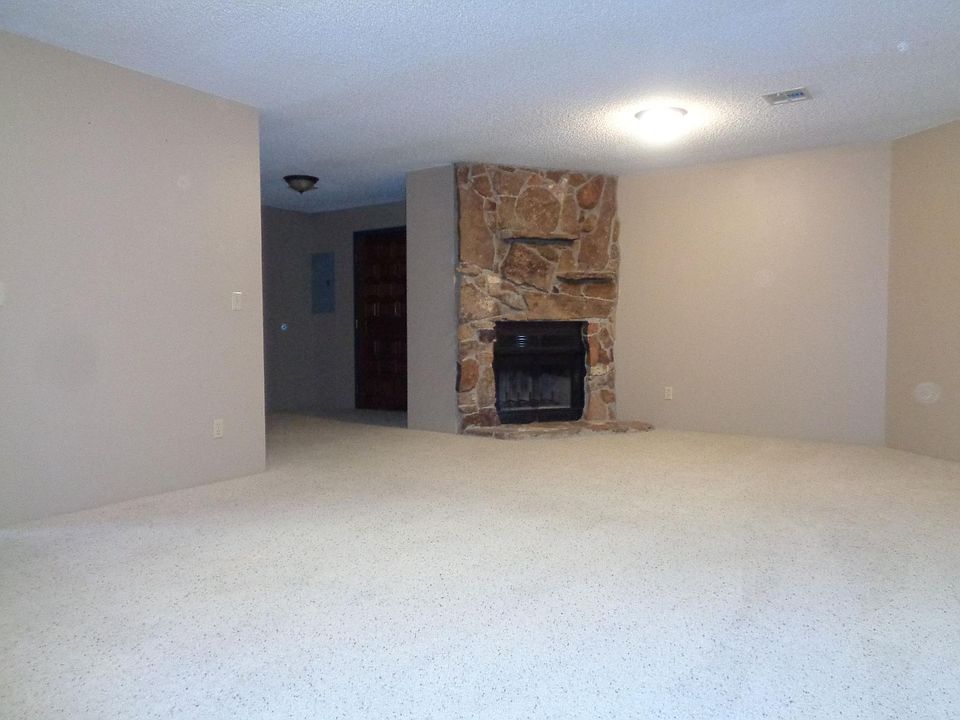 Living room with fireplace