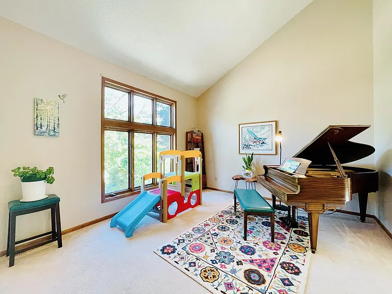 Front Room With Vaulted Ceiling (Facing east, receives Morning sunshine through the window)