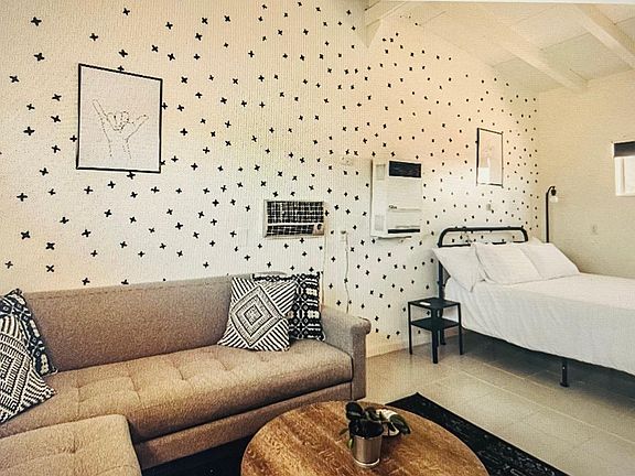 Living area and bedroom