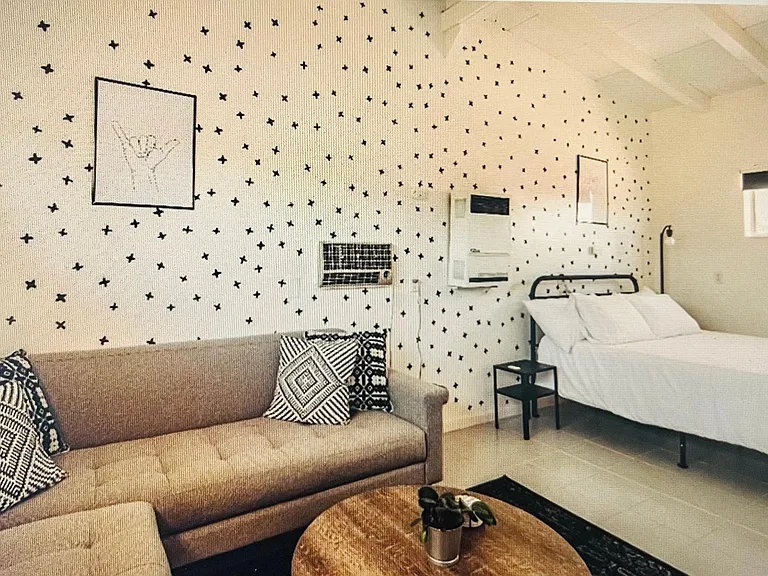 Living area and bedroom