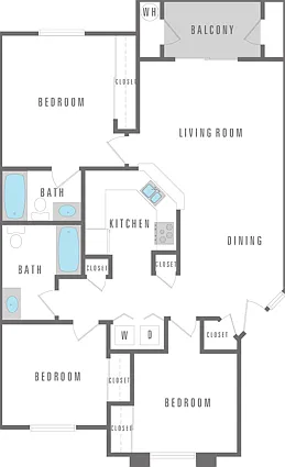 3 Bedroom 2 Bath 1047 sqft 3 Bedroom 2 Bath 1047 sqft