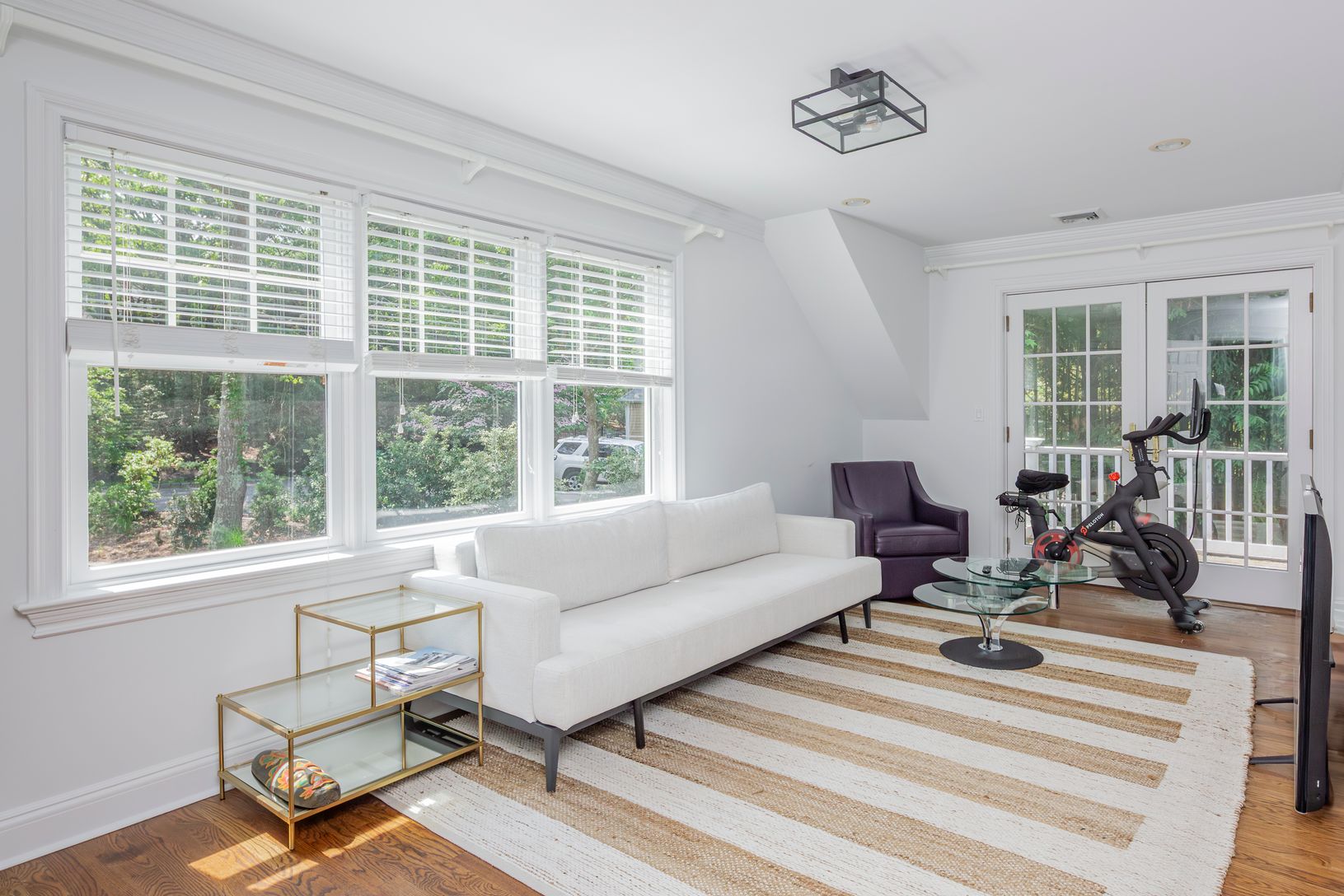  2nd fl bonus living room with television and bike