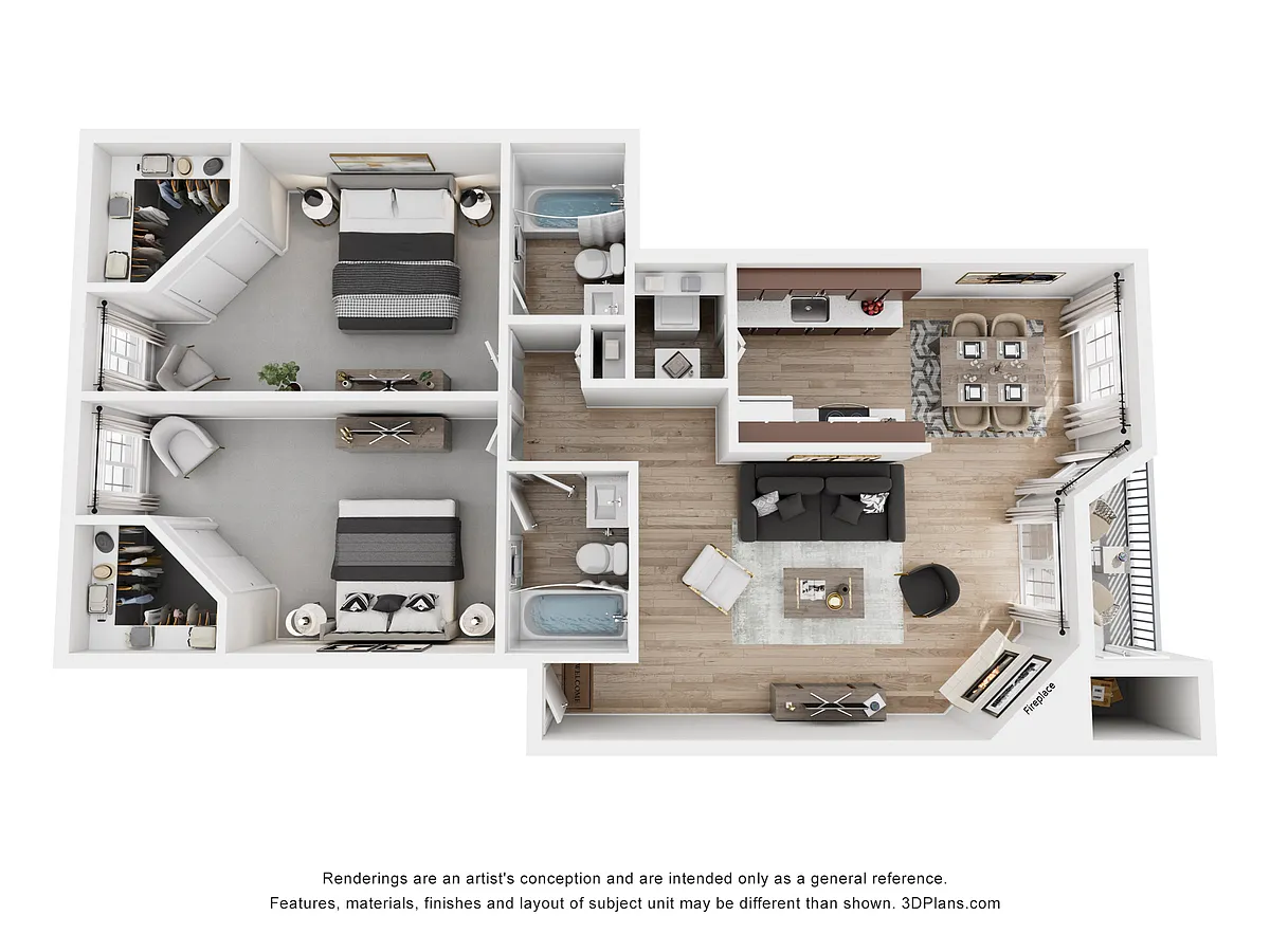 Floor plan 2x2C