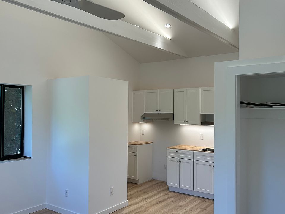 Closet (doors coming) + kitchen + main room