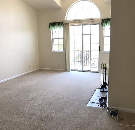 High ceiling living room