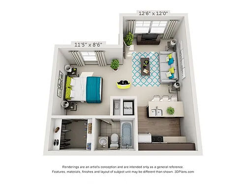 Floor plan TIMELESS Studio
