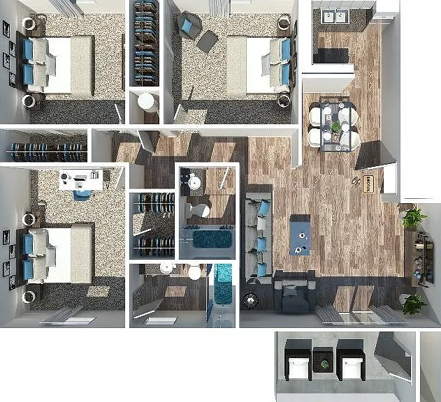Three Bedroom | Two Bathroom Three Bedroom | Two Bathroom
