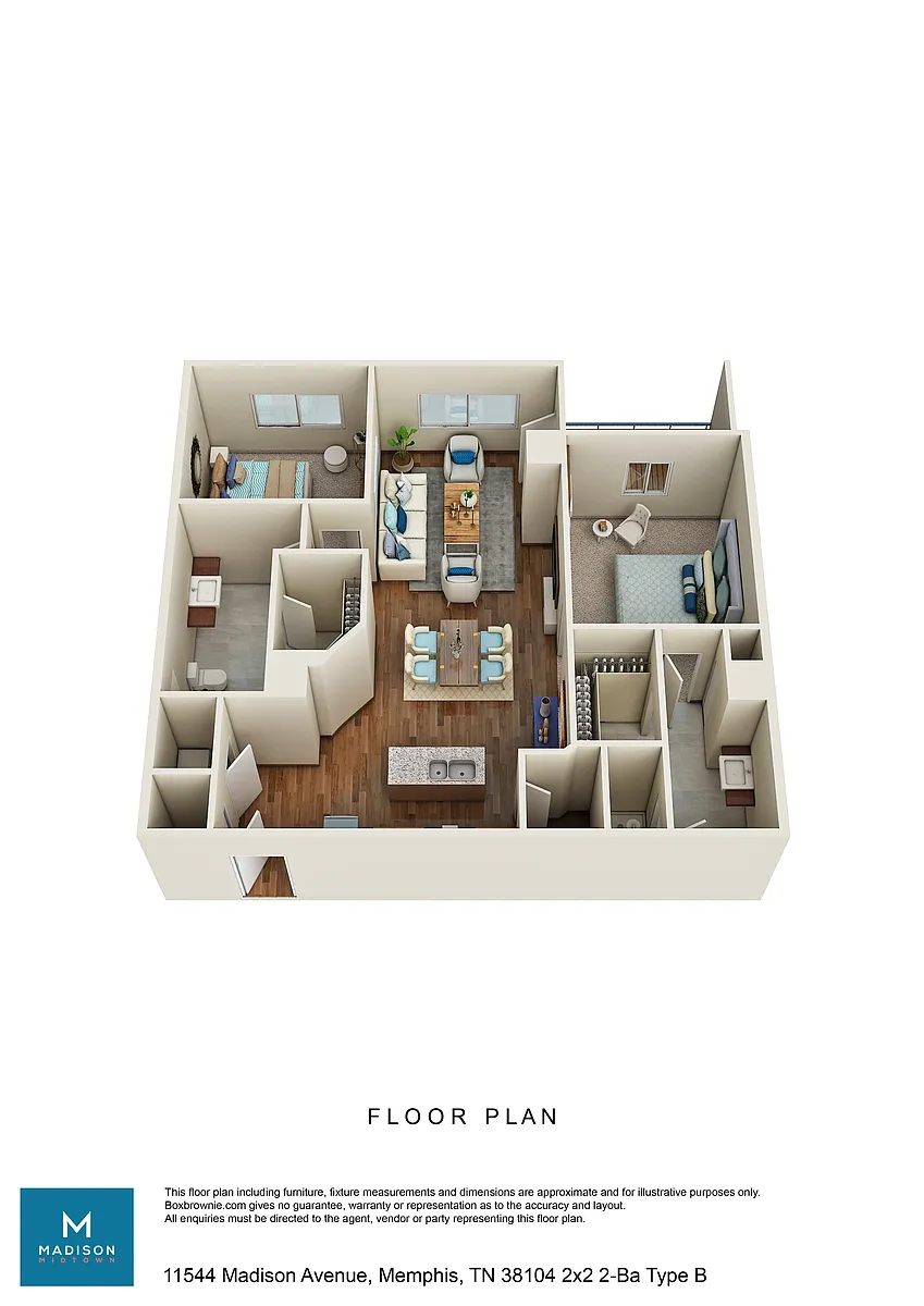 Floor plan 2x2 Stackable Washer/Dryer