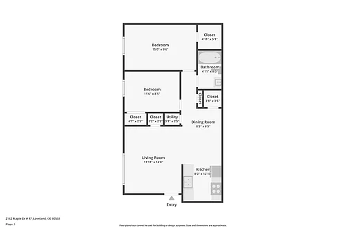 Floor plan 2 Bedroom