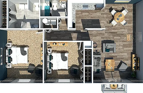 2 Bedroom 2 Bedroom