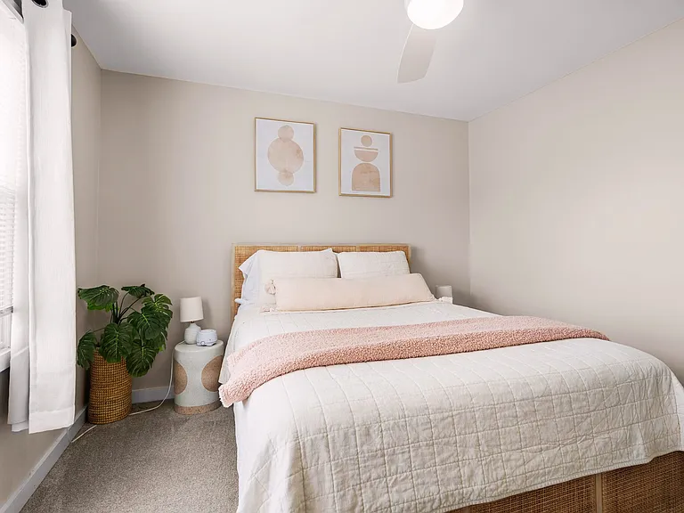 Second bedroom has walkin closet for hanging clothes and storage. Pak N Play available.