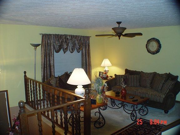 Living room with contemporary floor plan