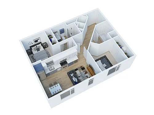 Floor plan 2 Bedroom C