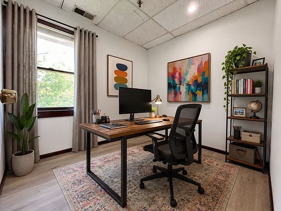 Virtually staged office/den