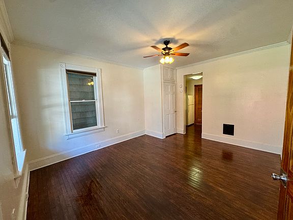 Original wood floors, just refinished. Large closet with floor to ceiling storage.