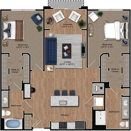 Floor plan 2Bd