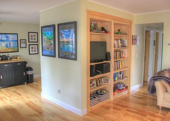 TV. Built in shelving