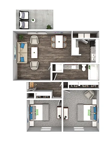 Floor plan 2 Bedroom