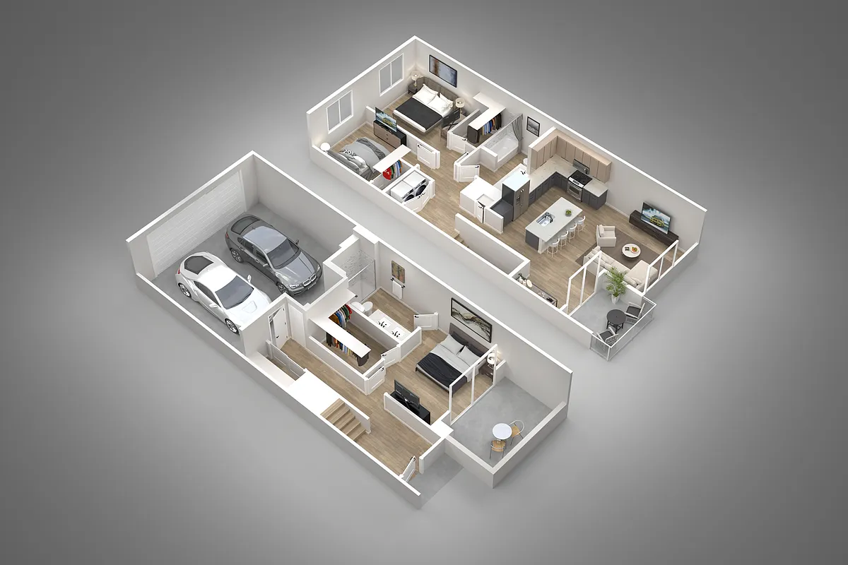 Floor plan 3 Bedroom/3 Bath