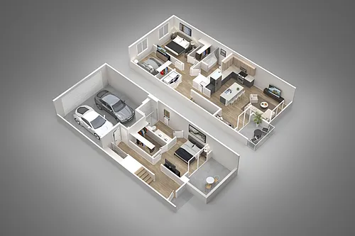 Floor plan 3 Bedroom/3 Bath