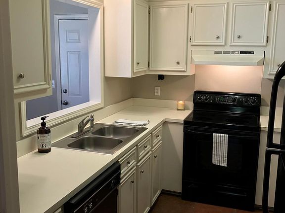 Kitchen open to dining area