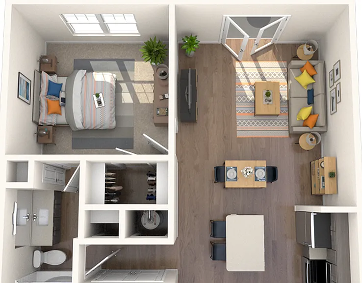 1 Bedroom | 1 Bath | 756 SF 1 Bedroom | 1 Bath | 756 SF