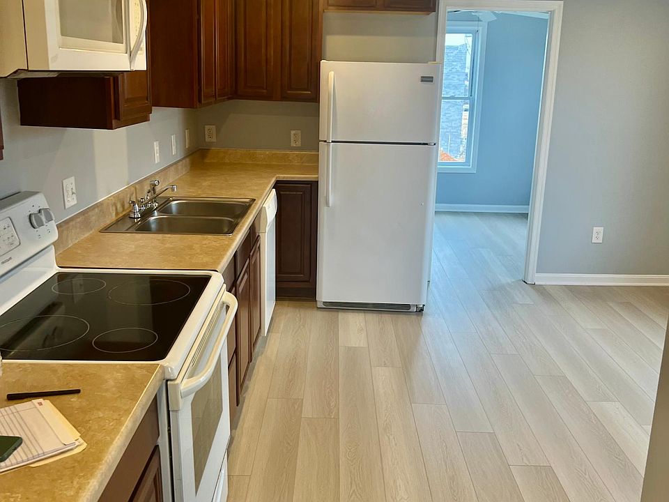 kitchen and living area