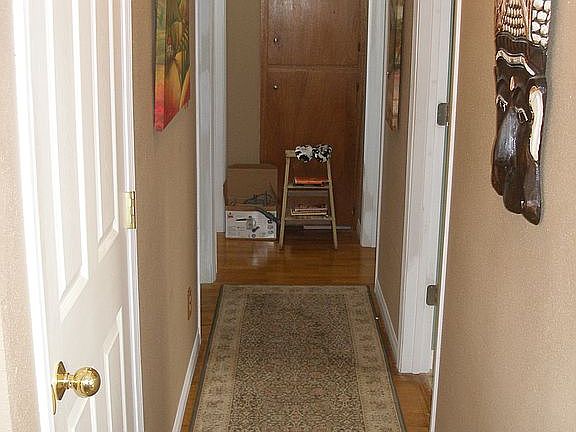 hall to bed and bathrooms