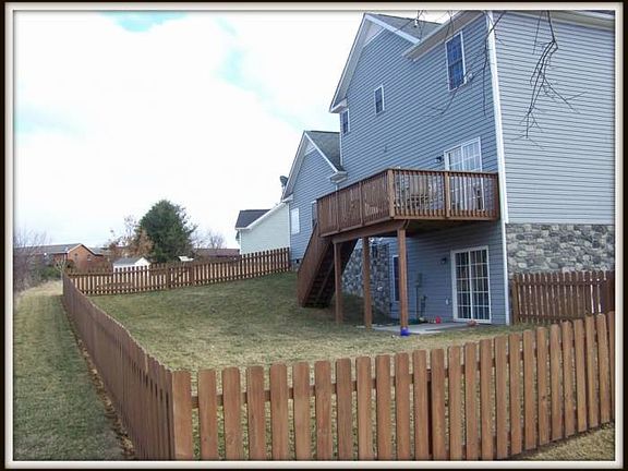 Fenced back yard