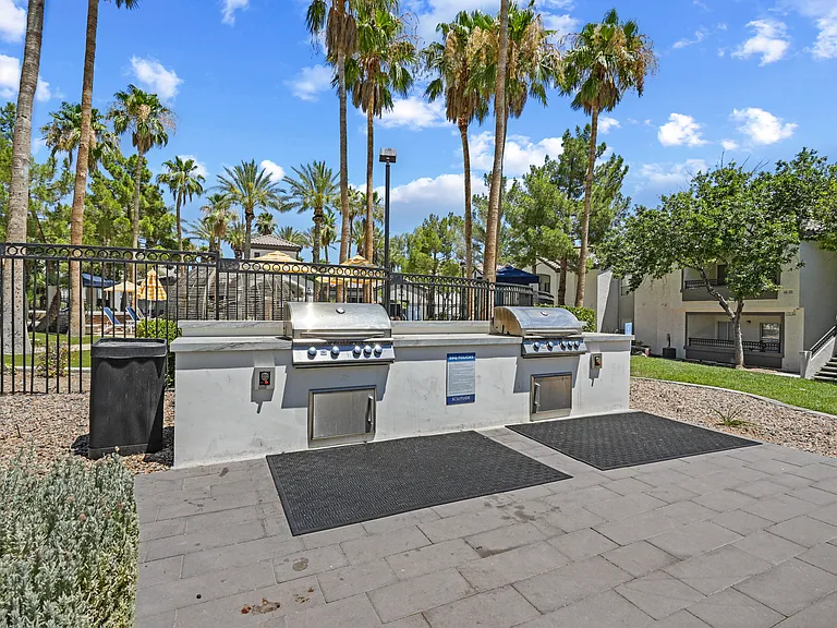 Fire up the grill and enjoy outdoor dining with friends.