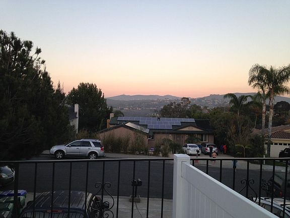 View from large front patio deck