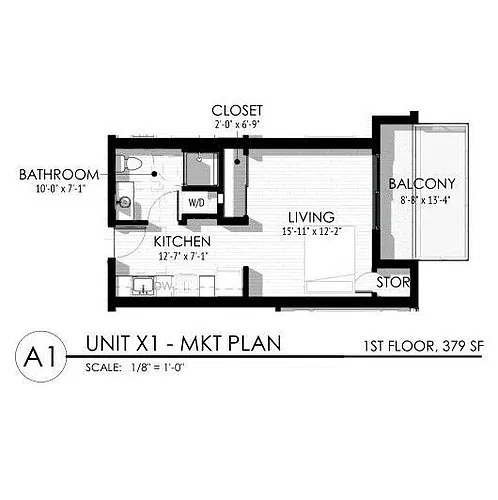 Floor plan Studio 1