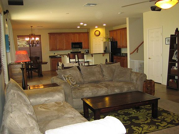 Family room opens to kitchen