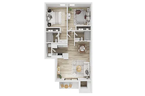 Floor plan 2x2 Small Gold