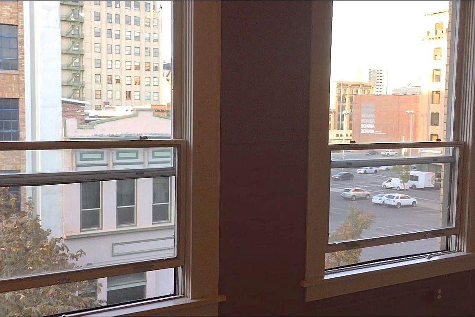 Living room windows with Downtown View
