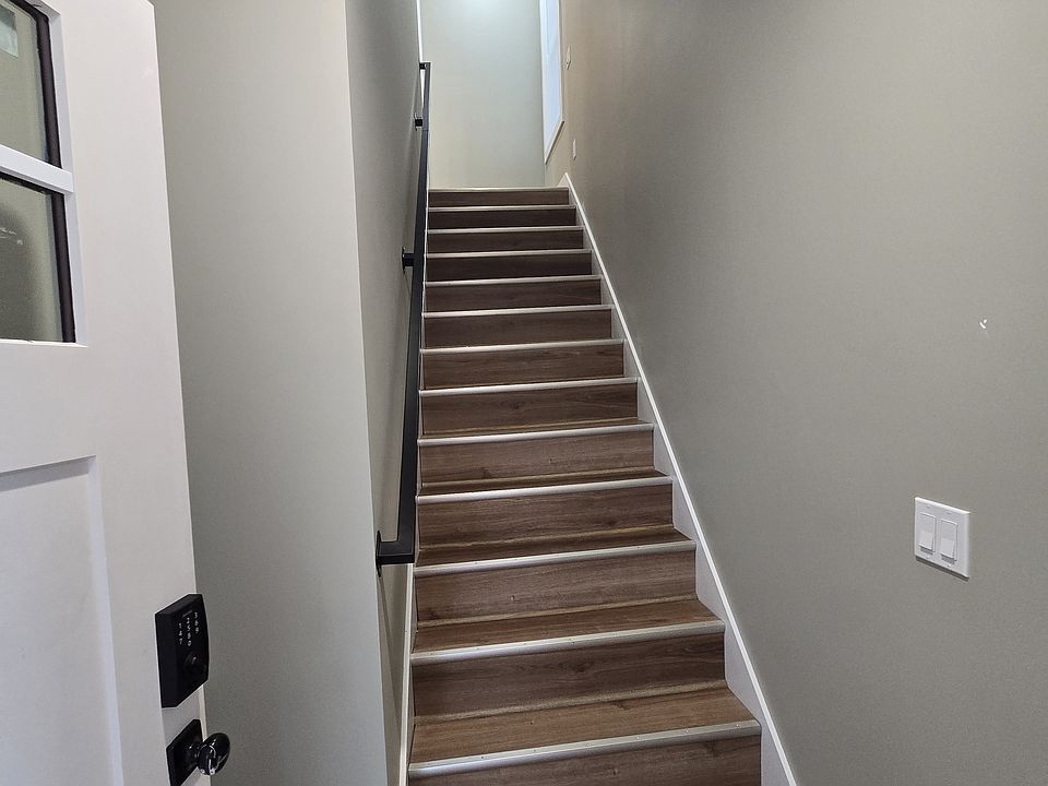 Up the stairs to your 2nd floor apartment.