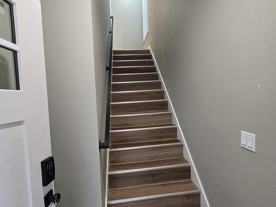 Up the stairs to your 2nd floor apartment.