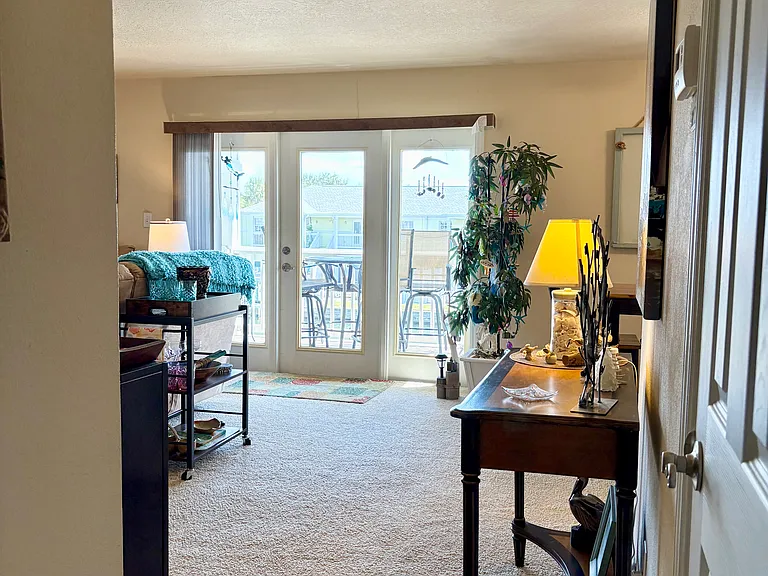 Looking from bedrooms to living/dining area