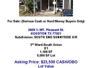 3609 Mount Pleasant St, Houston, TX 77021