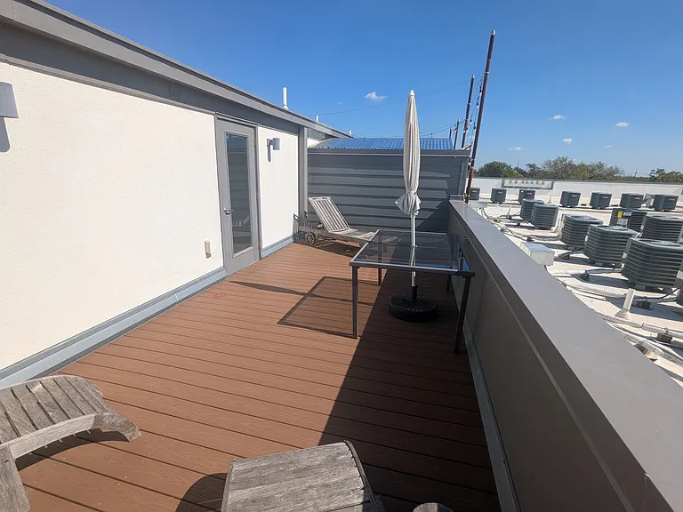 Large private rooftop terrace with patio furnished patio furniture