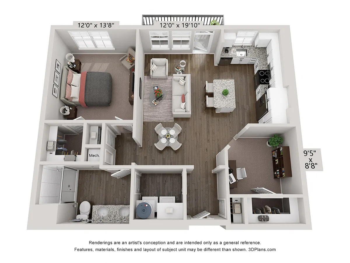 Floor plan A4 - Azure 1X1 Study