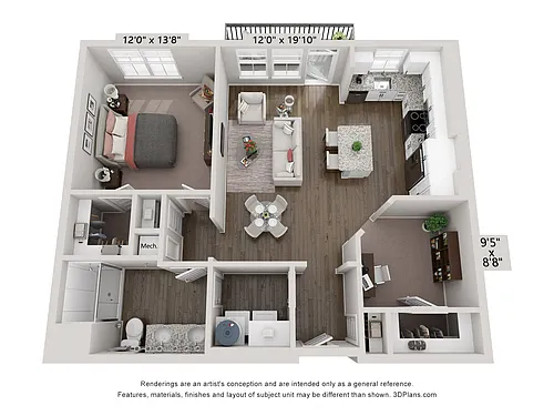 Floor plan A4 - Azure 1X1 Study