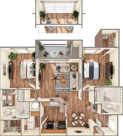 Two Bedroom Floor Plan | Apartments on Beltway 8 | Advenir at Wynstone Two Bedroom Floor Plan | Apartments on Beltway 8 | Advenir at Wynstone
