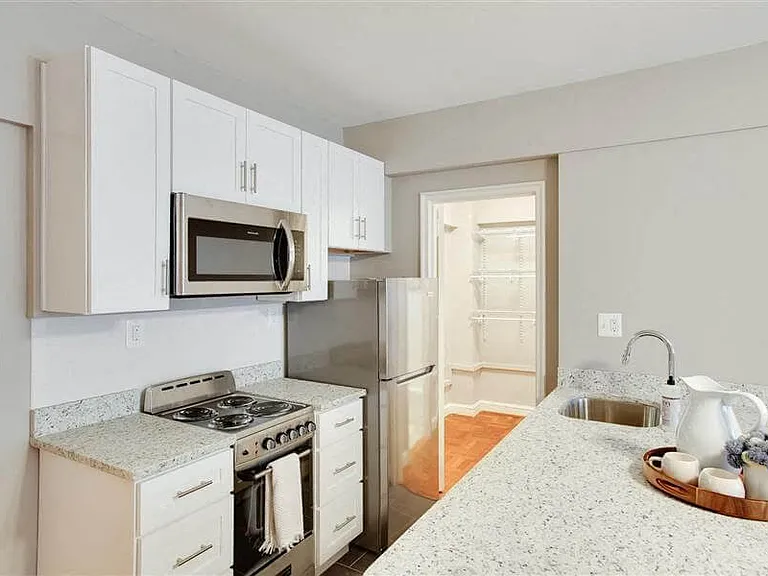 Updated kitchen with stainless steel appliances