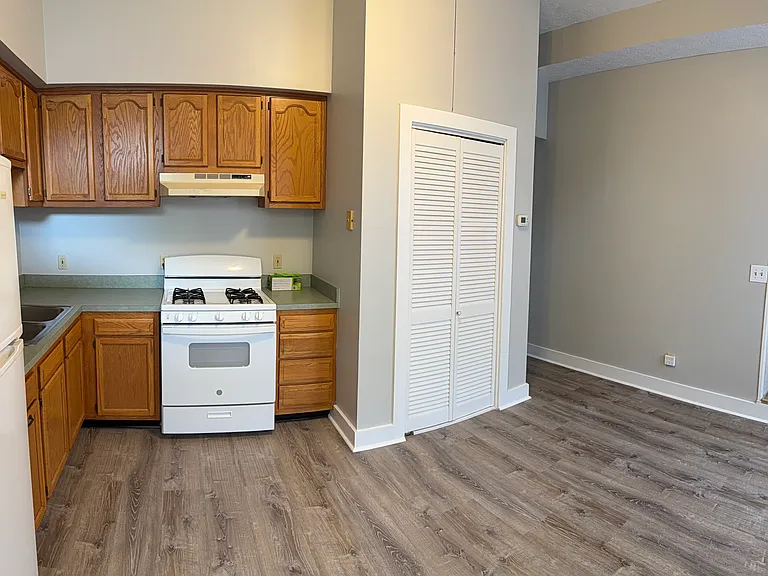 Kitchen with gas stove